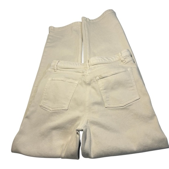 Aritzia Wilfred Free Ecru Color High Rise Straight Leg Jeans Sz 2 - Picture 7 of 13